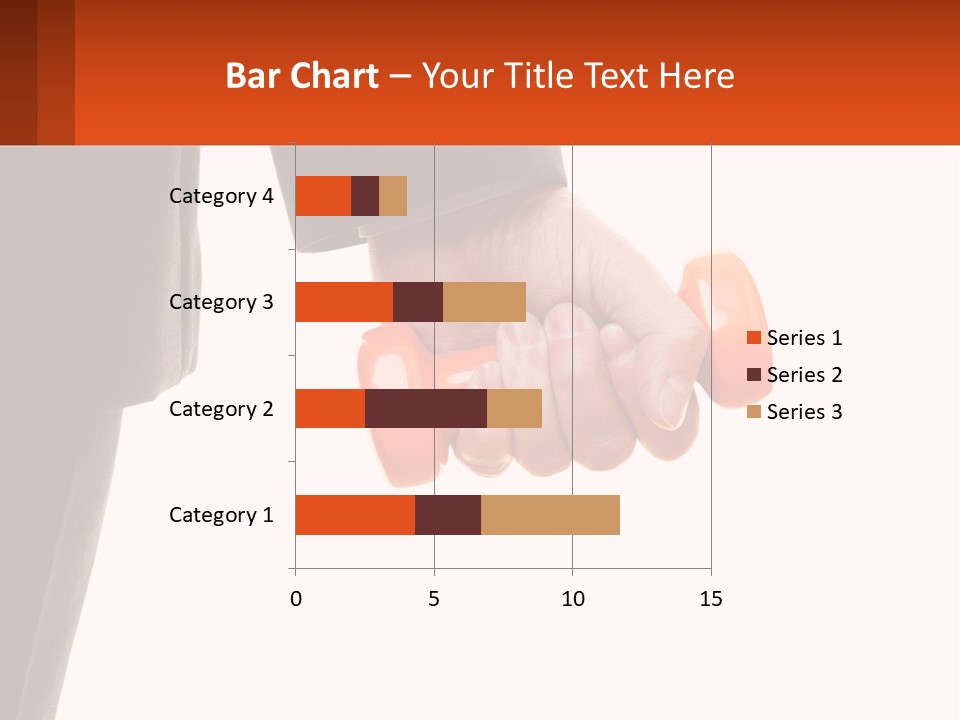 A Person Holding A Pair Of Orange Dumbs PowerPoint Template