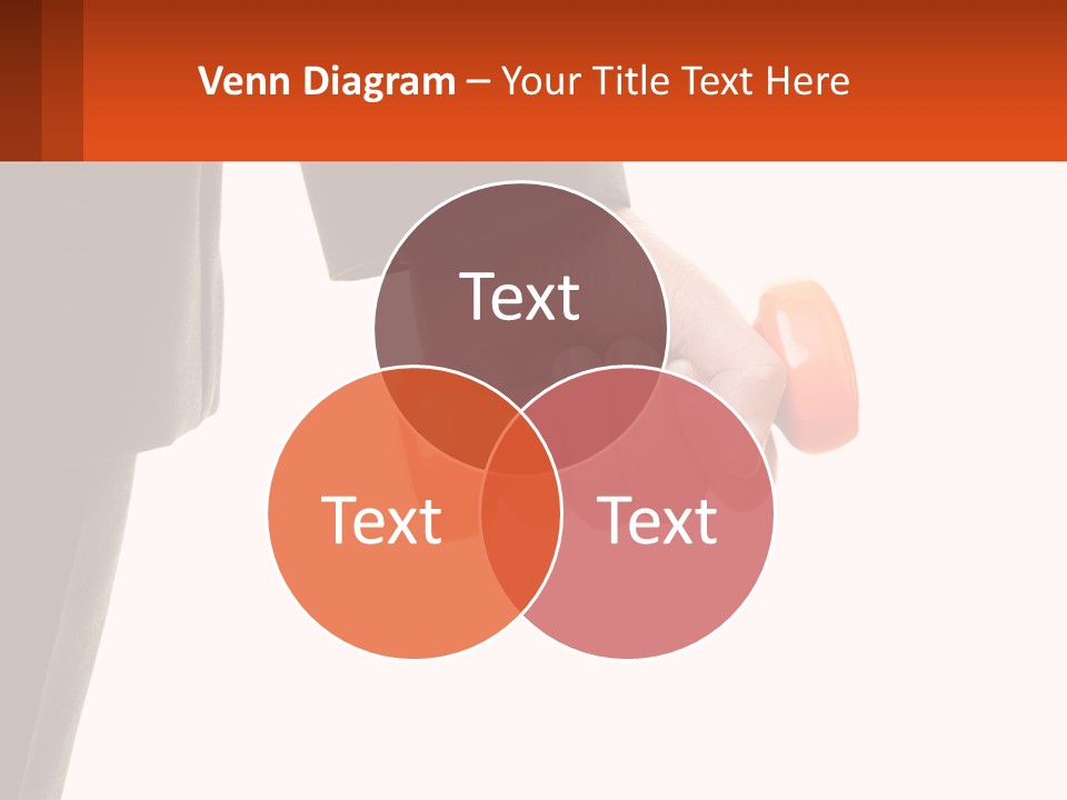 A Person Holding A Pair Of Orange Dumbs PowerPoint Template