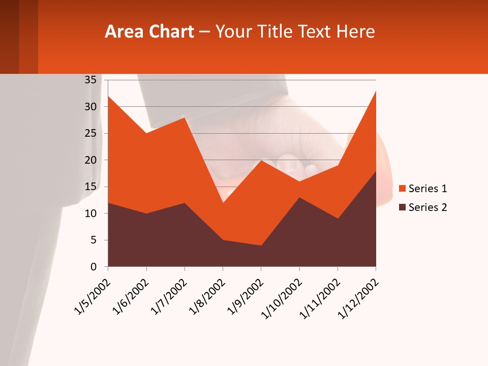 A Person Holding A Pair Of Orange Dumbs PowerPoint Template