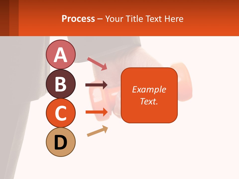 A Person Holding A Pair Of Orange Dumbs PowerPoint Template