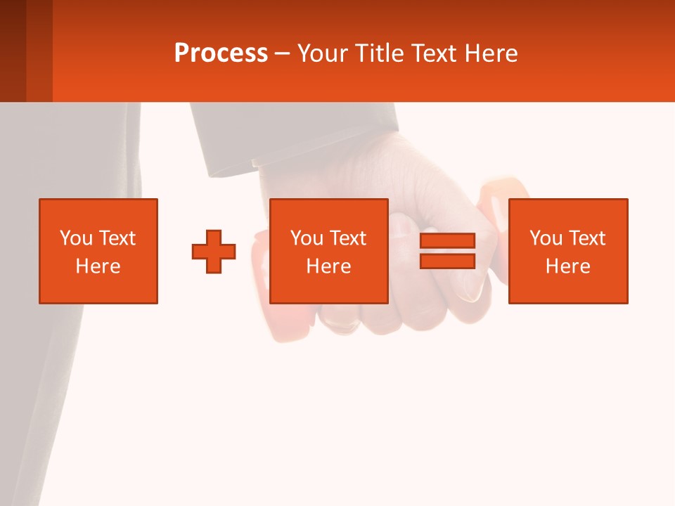 A Person Holding A Pair Of Orange Dumbs PowerPoint Template