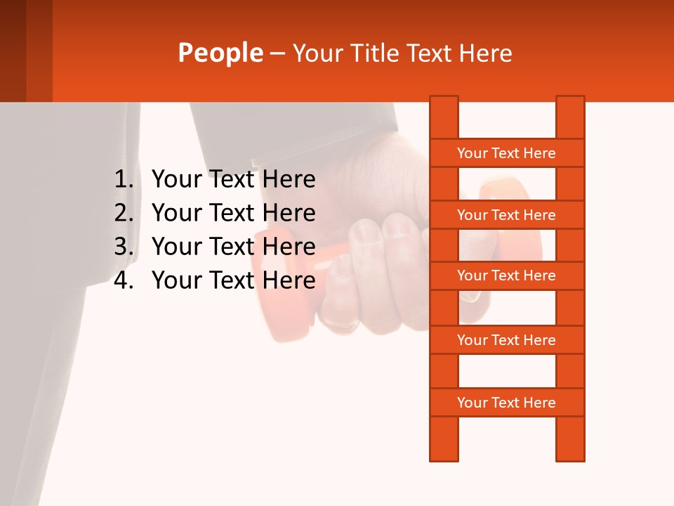 A Person Holding A Pair Of Orange Dumbs PowerPoint Template