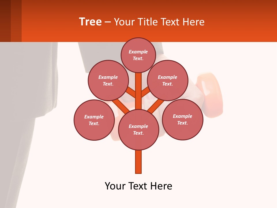 A Person Holding A Pair Of Orange Dumbs PowerPoint Template