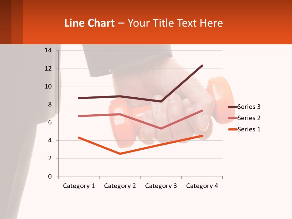 A Person Holding A Pair Of Orange Dumbs PowerPoint Template