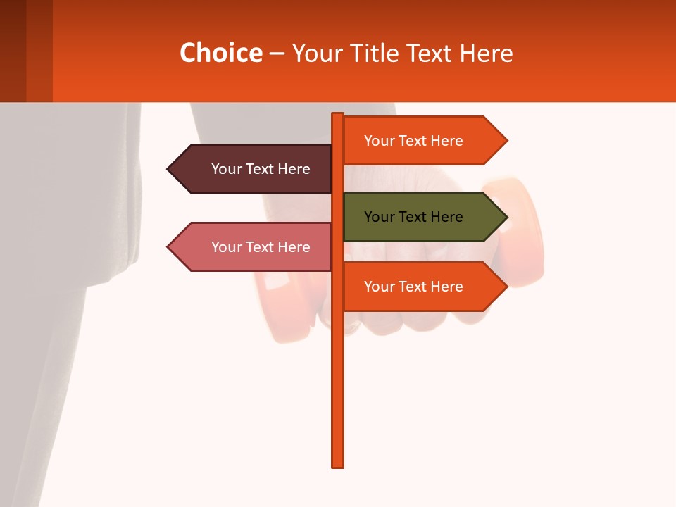 A Person Holding A Pair Of Orange Dumbs PowerPoint Template