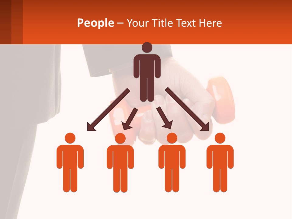 A Person Holding A Pair Of Orange Dumbs PowerPoint Template
