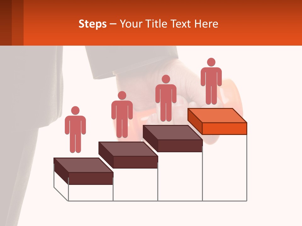 A Person Holding A Pair Of Orange Dumbs PowerPoint Template
