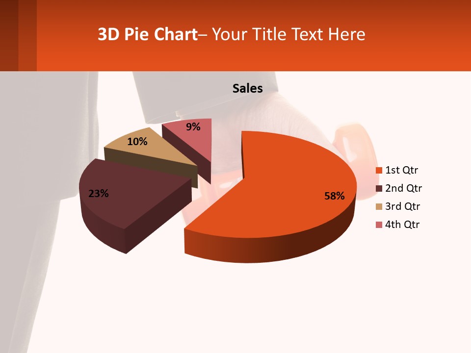 A Person Holding A Pair Of Orange Dumbs PowerPoint Template
