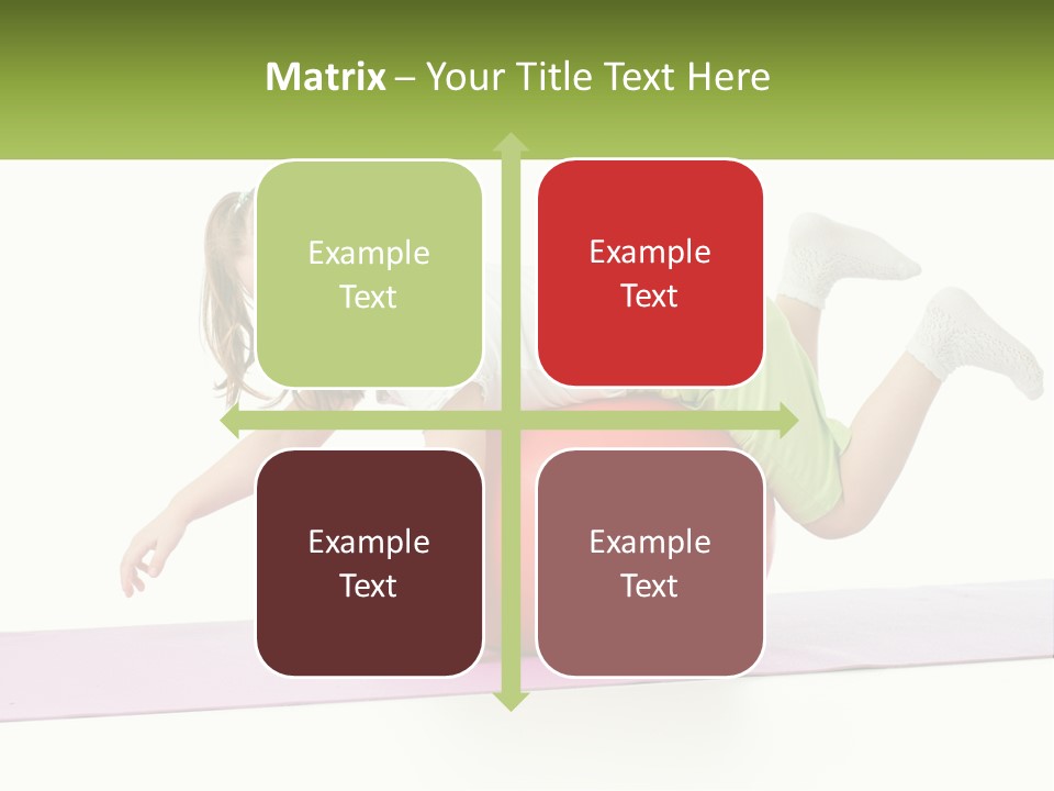 A Little Girl Is Laying On Top Of A Ball PowerPoint Template