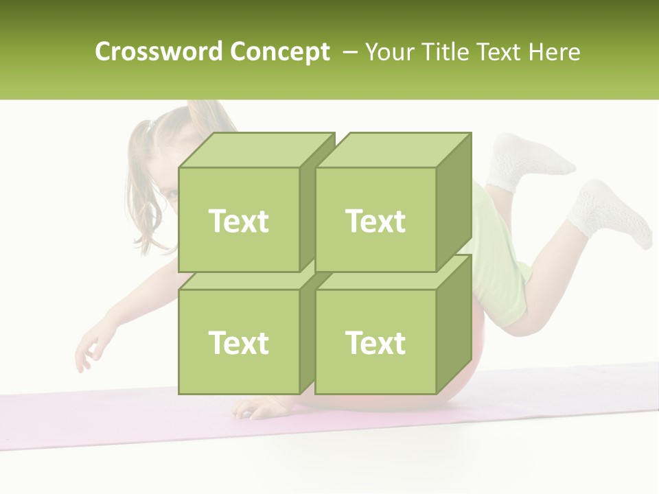 A Little Girl Is Laying On Top Of A Ball PowerPoint Template