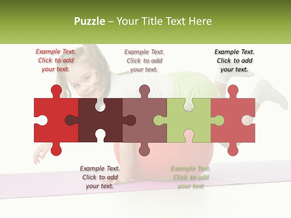 A Little Girl Is Laying On Top Of A Ball PowerPoint Template