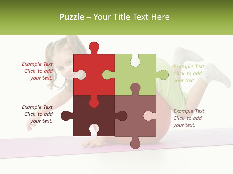 A Little Girl Is Laying On Top Of A Ball PowerPoint Template