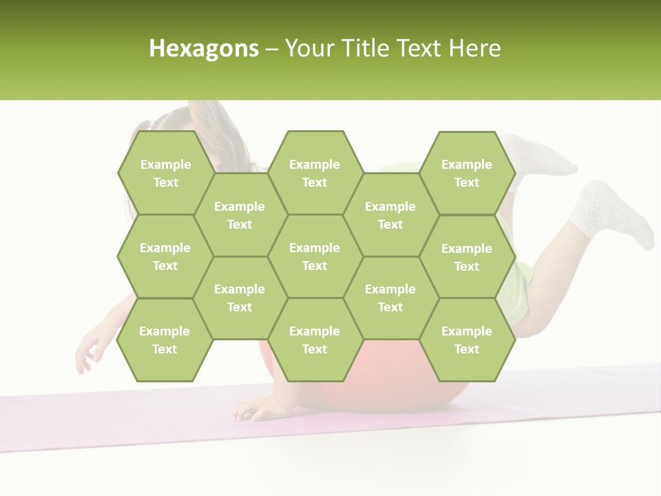 A Little Girl Is Laying On Top Of A Ball PowerPoint Template