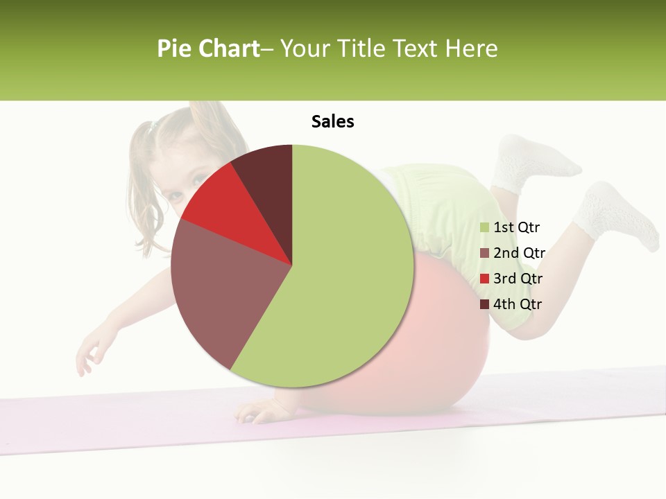 A Little Girl Is Laying On Top Of A Ball PowerPoint Template