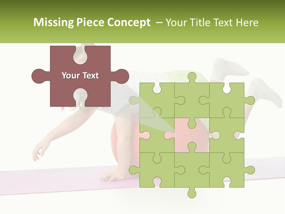 A Little Girl Is Laying On Top Of A Ball PowerPoint Template