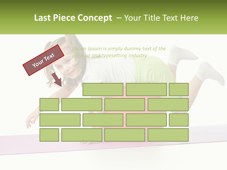 A Little Girl Is Laying On Top Of A Ball PowerPoint Template