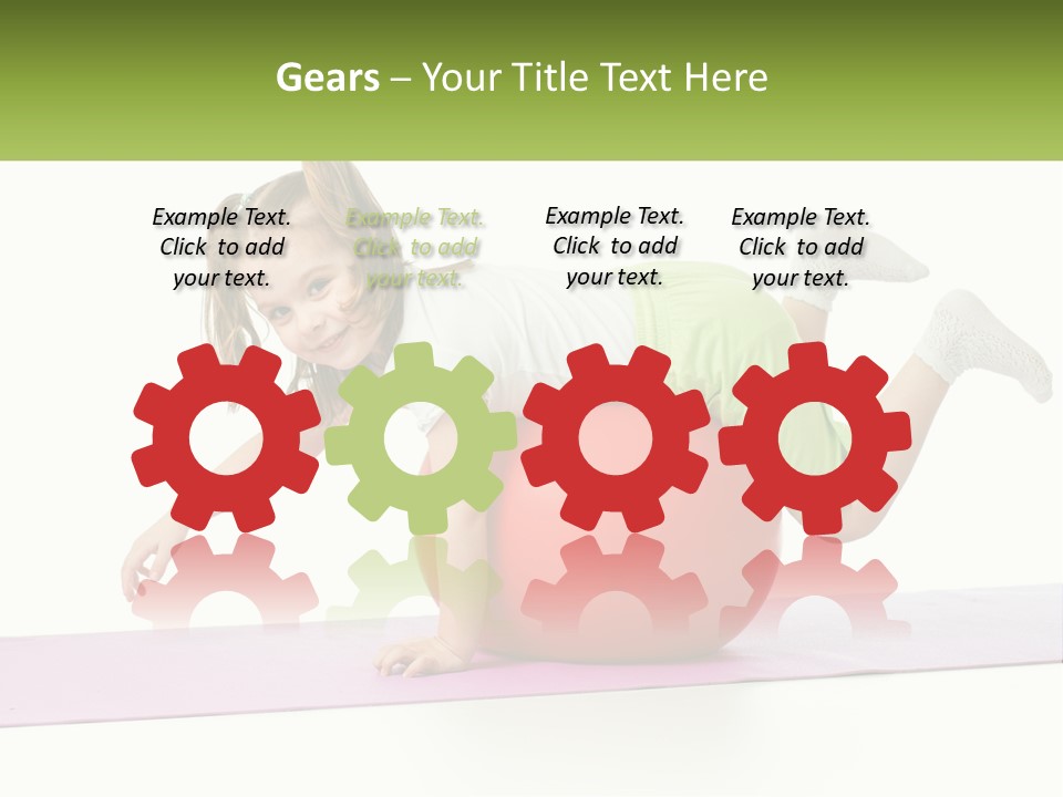 A Little Girl Is Laying On Top Of A Ball PowerPoint Template