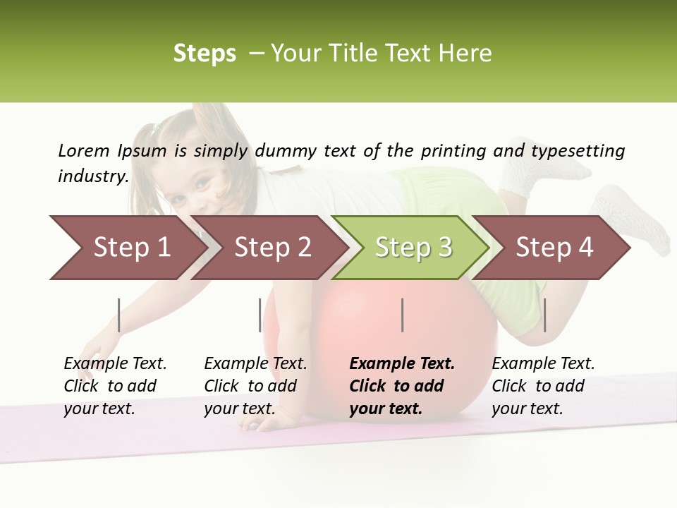 A Little Girl Is Laying On Top Of A Ball PowerPoint Template