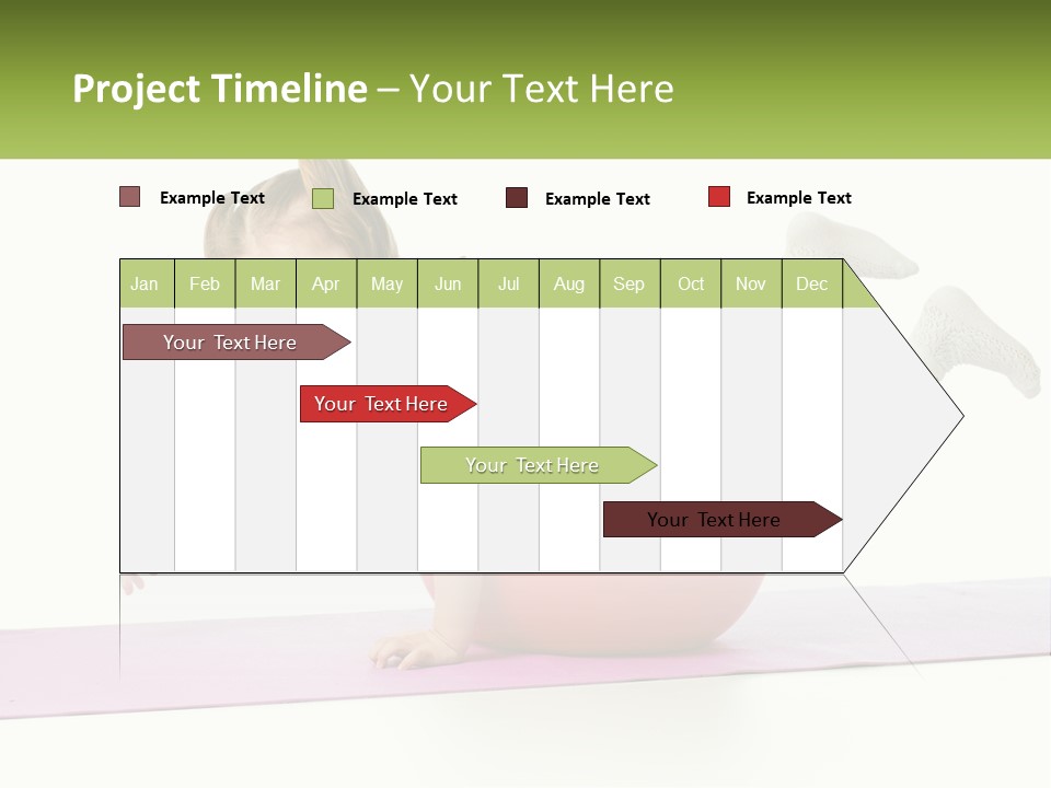 A Little Girl Is Laying On Top Of A Ball PowerPoint Template