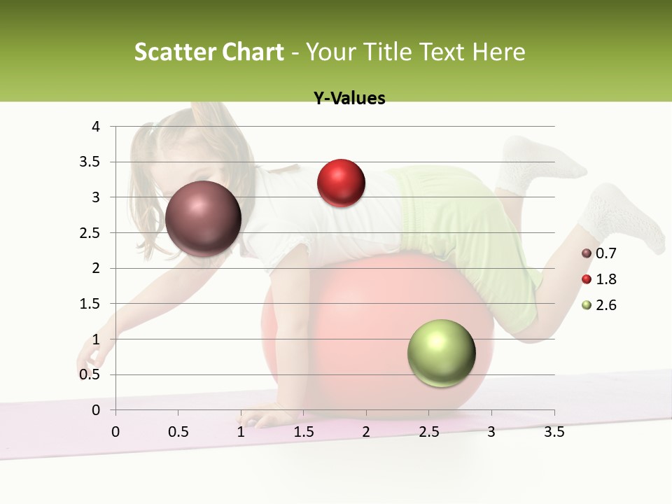 A Little Girl Is Laying On Top Of A Ball PowerPoint Template