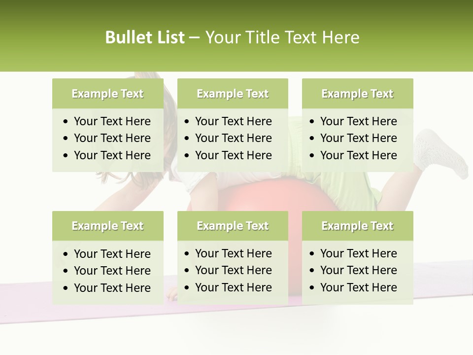 A Little Girl Is Laying On Top Of A Ball PowerPoint Template