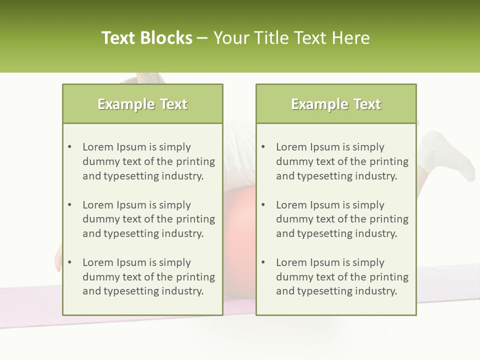 A Little Girl Is Laying On Top Of A Ball PowerPoint Template