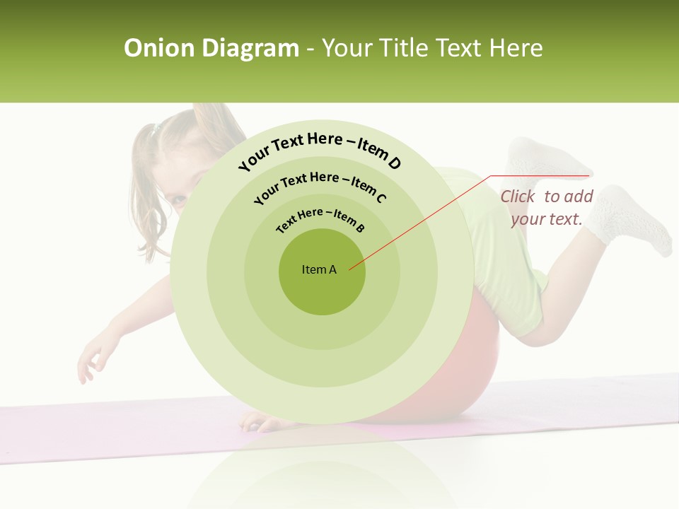 A Little Girl Is Laying On Top Of A Ball PowerPoint Template
