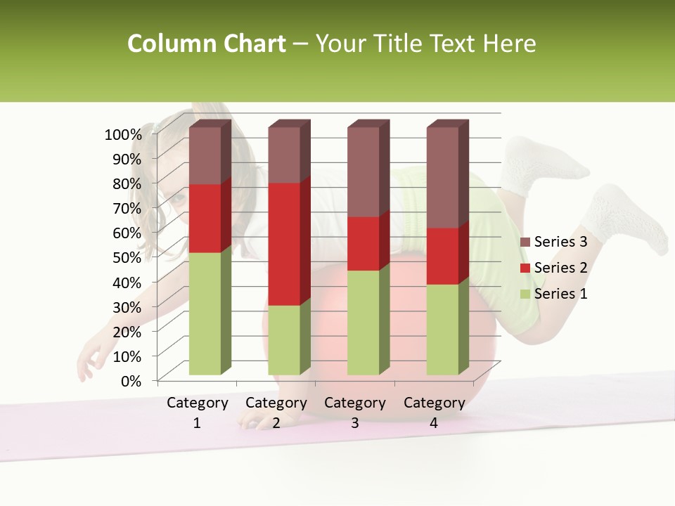 A Little Girl Is Laying On Top Of A Ball PowerPoint Template