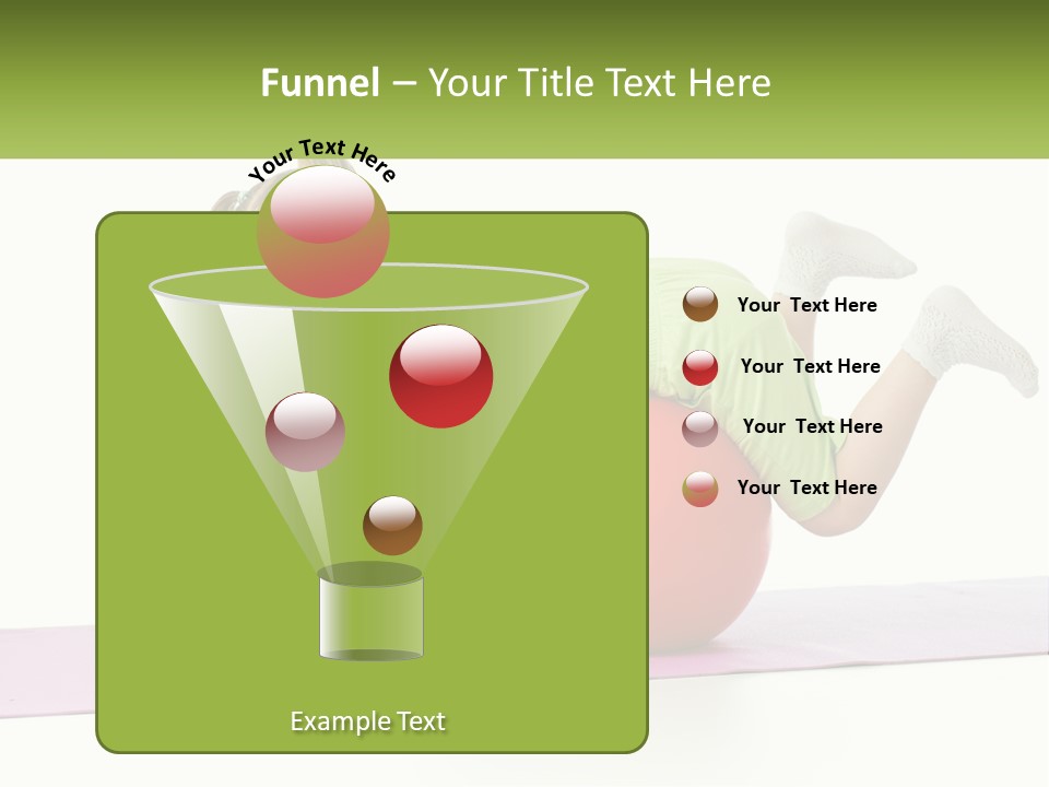 A Little Girl Is Laying On Top Of A Ball PowerPoint Template