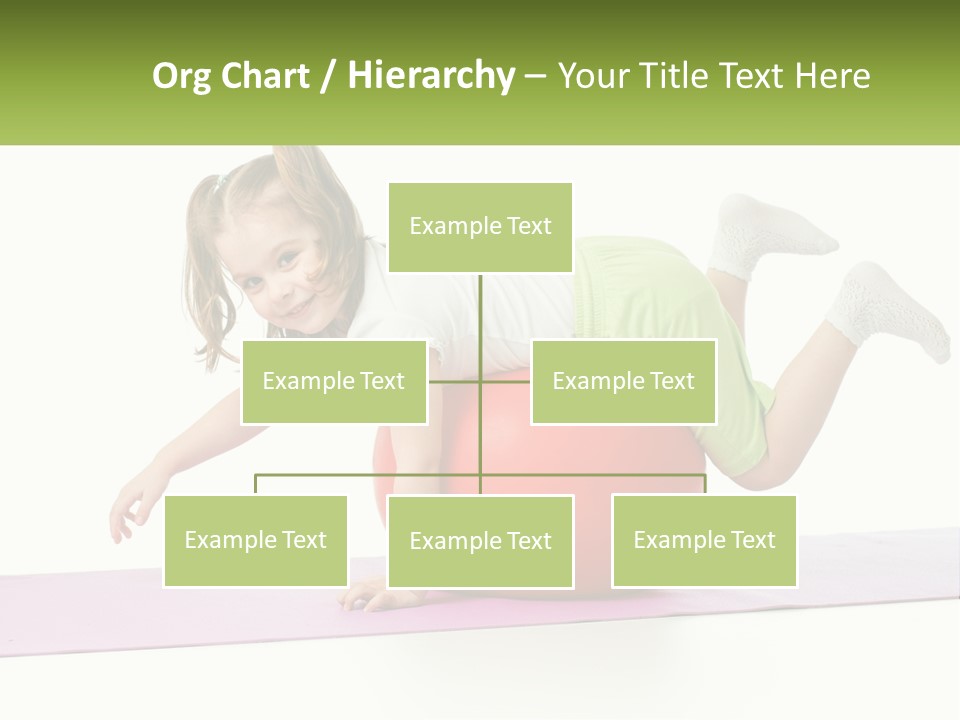 A Little Girl Is Laying On Top Of A Ball PowerPoint Template