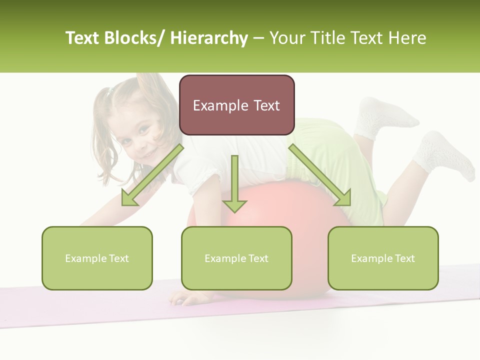 A Little Girl Is Laying On Top Of A Ball PowerPoint Template