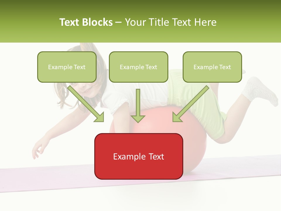 A Little Girl Is Laying On Top Of A Ball PowerPoint Template