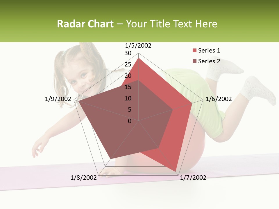 A Little Girl Is Laying On Top Of A Ball PowerPoint Template