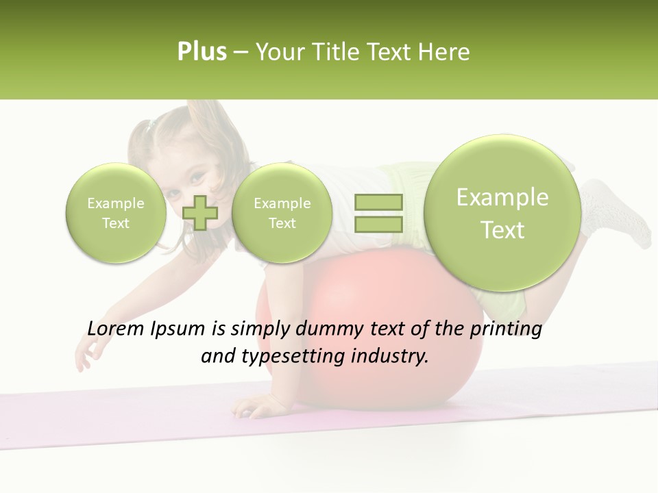 A Little Girl Is Laying On Top Of A Ball PowerPoint Template