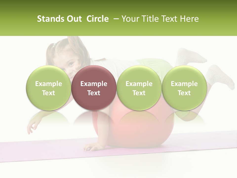 A Little Girl Is Laying On Top Of A Ball PowerPoint Template