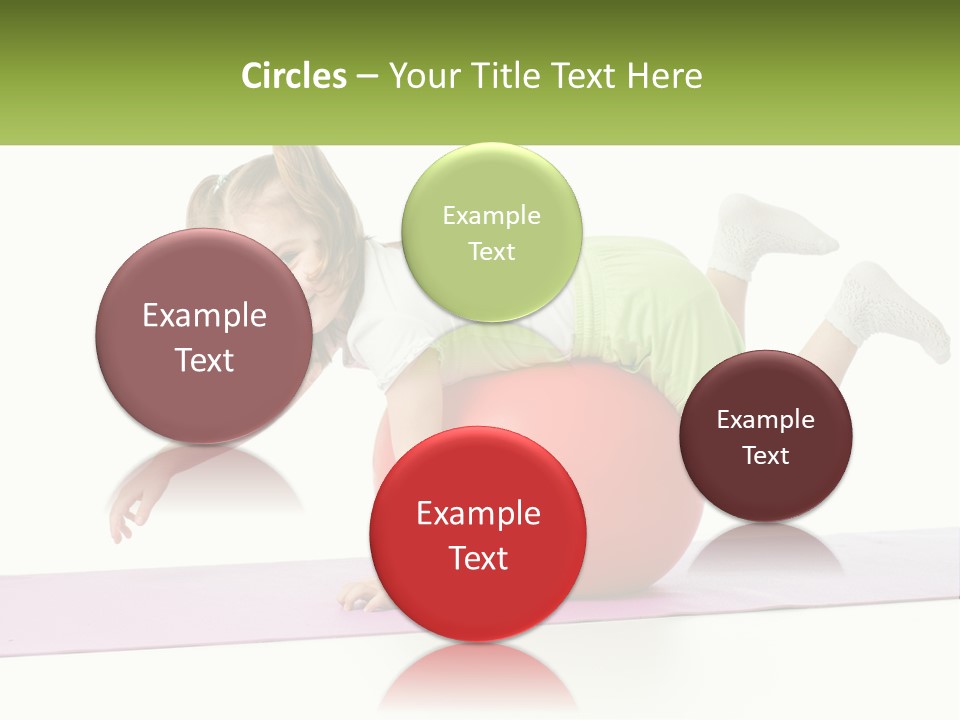 A Little Girl Is Laying On Top Of A Ball PowerPoint Template