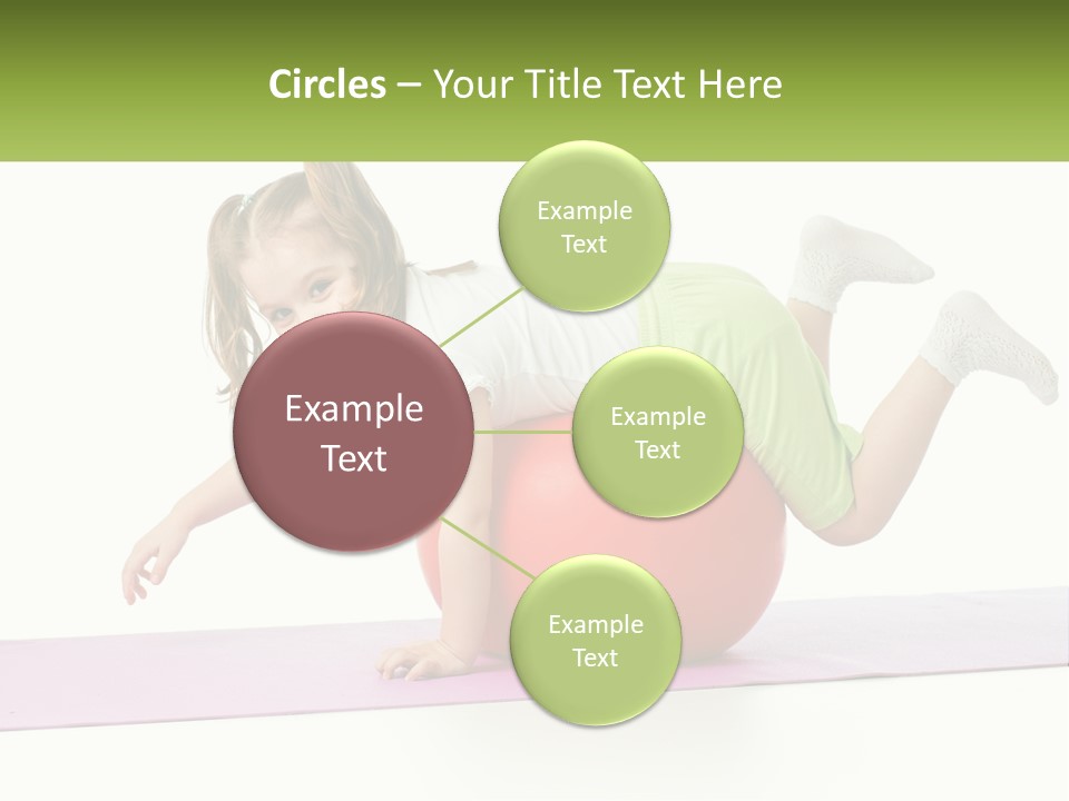 A Little Girl Is Laying On Top Of A Ball PowerPoint Template