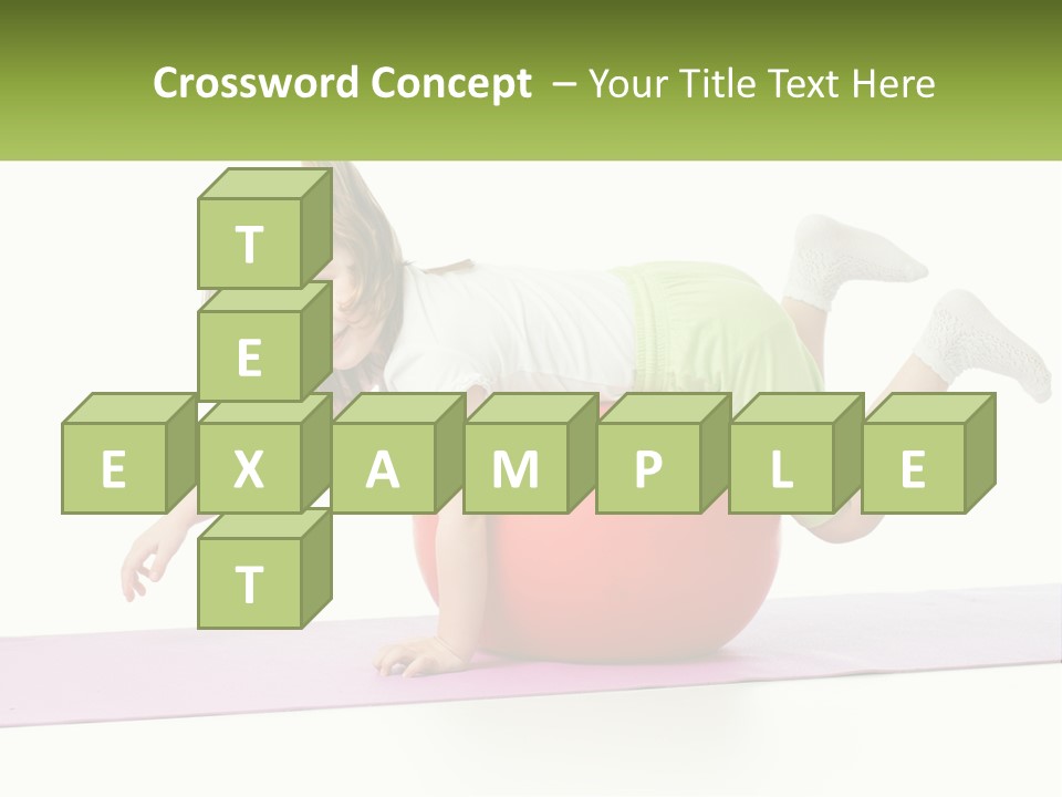 A Little Girl Is Laying On Top Of A Ball PowerPoint Template