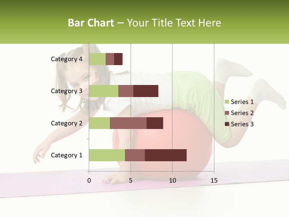 A Little Girl Is Laying On Top Of A Ball PowerPoint Template