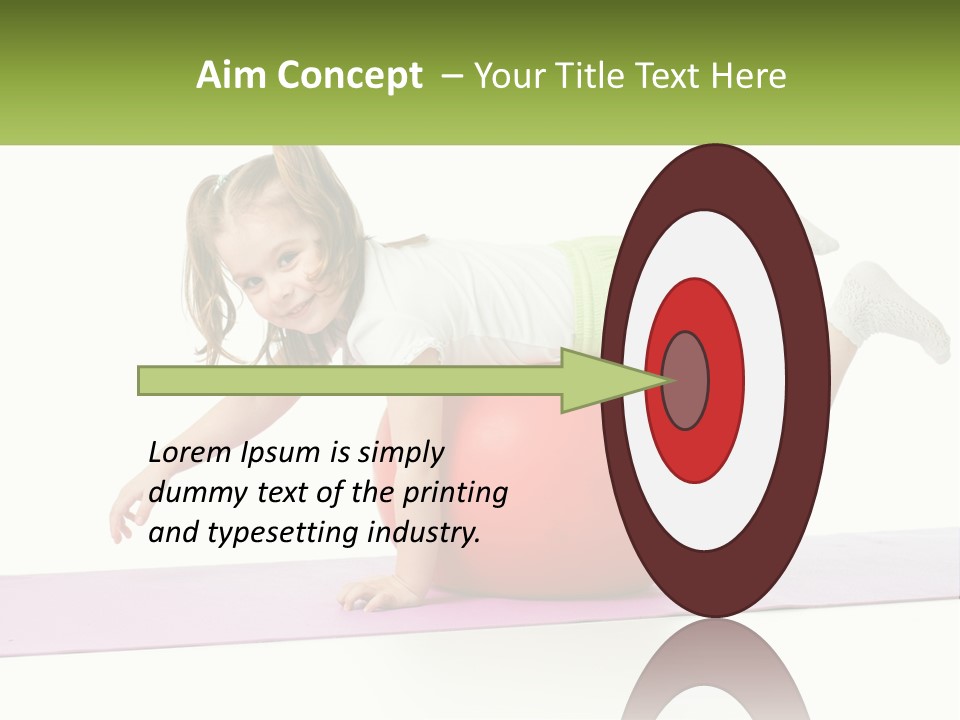 A Little Girl Is Laying On Top Of A Ball PowerPoint Template