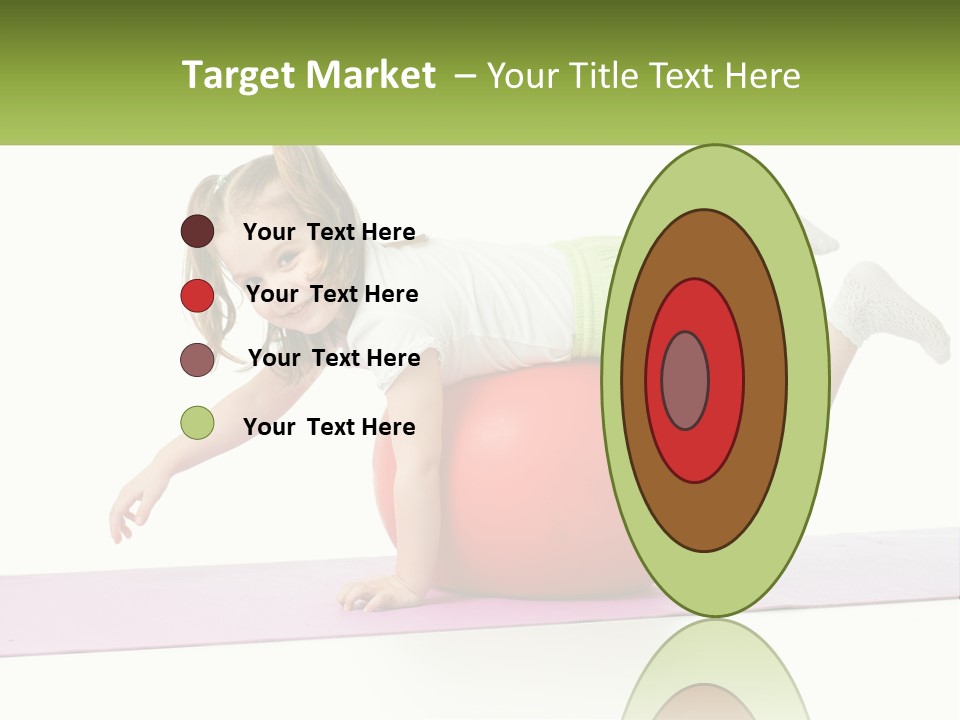 A Little Girl Is Laying On Top Of A Ball PowerPoint Template