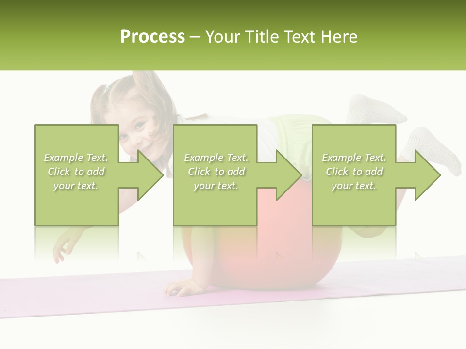 A Little Girl Is Laying On Top Of A Ball PowerPoint Template