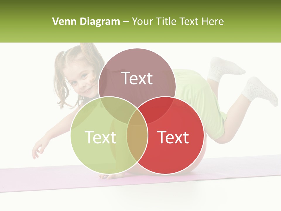 A Little Girl Is Laying On Top Of A Ball PowerPoint Template