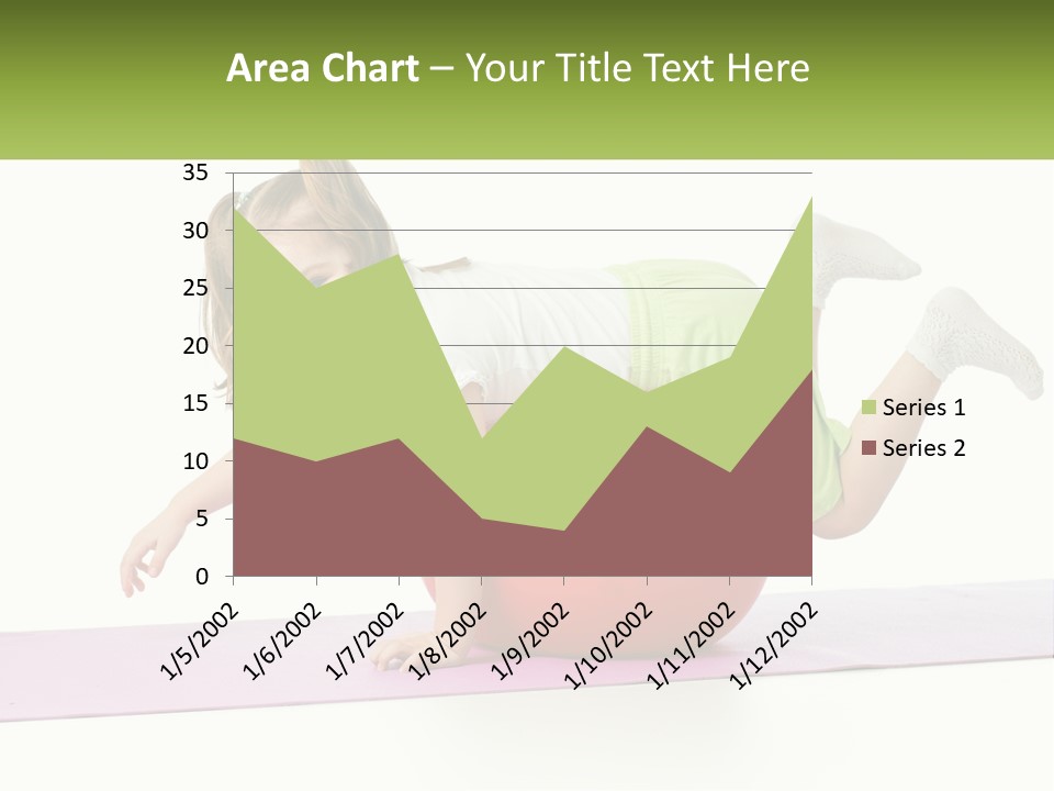 A Little Girl Is Laying On Top Of A Ball PowerPoint Template