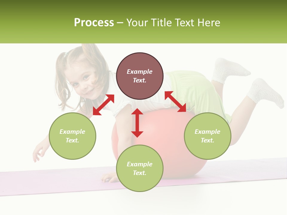 A Little Girl Is Laying On Top Of A Ball PowerPoint Template