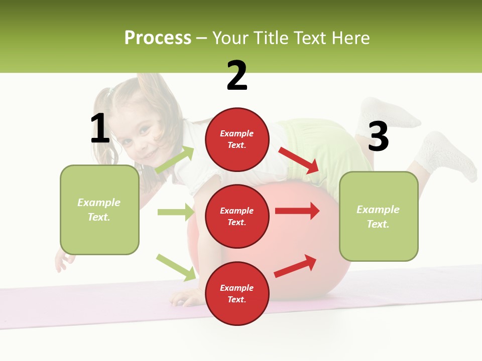 A Little Girl Is Laying On Top Of A Ball PowerPoint Template