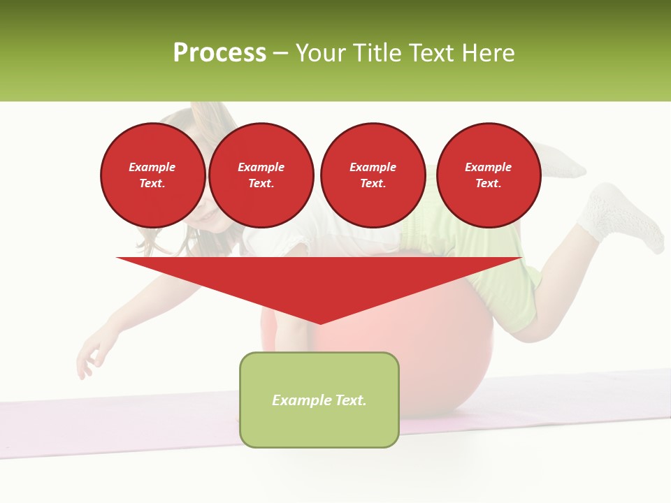 A Little Girl Is Laying On Top Of A Ball PowerPoint Template