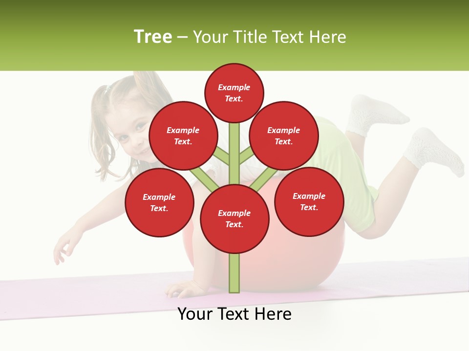 A Little Girl Is Laying On Top Of A Ball PowerPoint Template