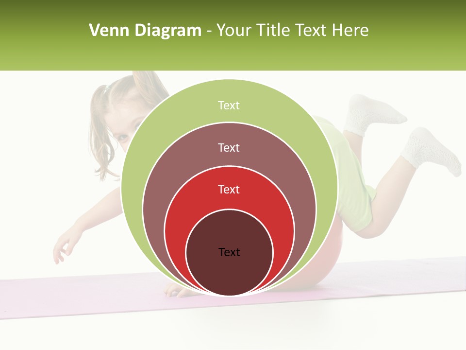 A Little Girl Is Laying On Top Of A Ball PowerPoint Template