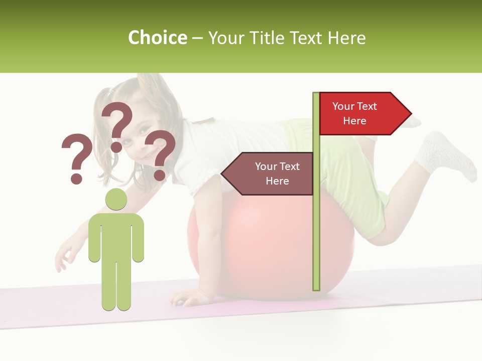 A Little Girl Is Laying On Top Of A Ball PowerPoint Template